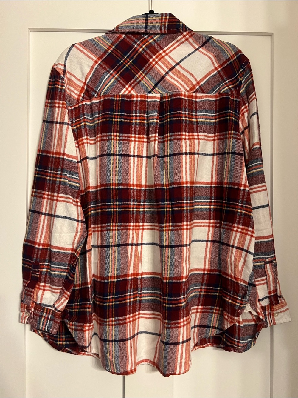 GAP Red and White Plaid Button-Down Shirt - Picture 2 of 3